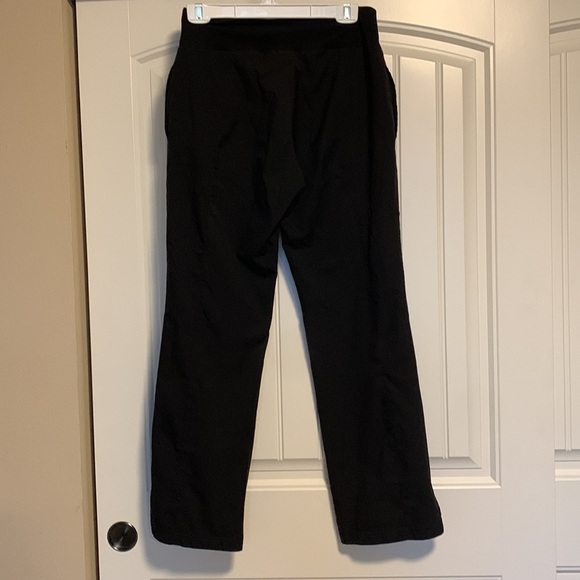 Adidas Womens Black Boot Cut Yoga Athleisure Pants Flat Front Size Small Lounge - Picture 9 of 13